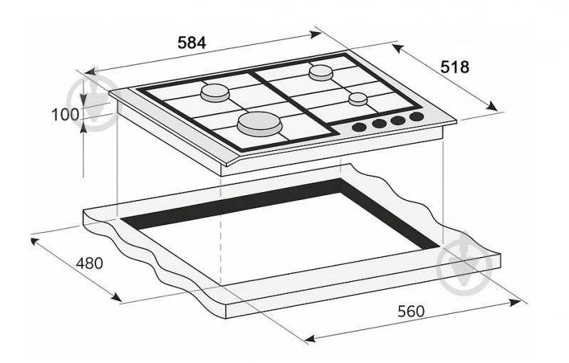 Варочная поверхность газовая PRIME Technics PGH 50043 FGBC - фото 4 Варочная поверхность газовая PRIME Technics PGH 50043 FGBC - фото 4