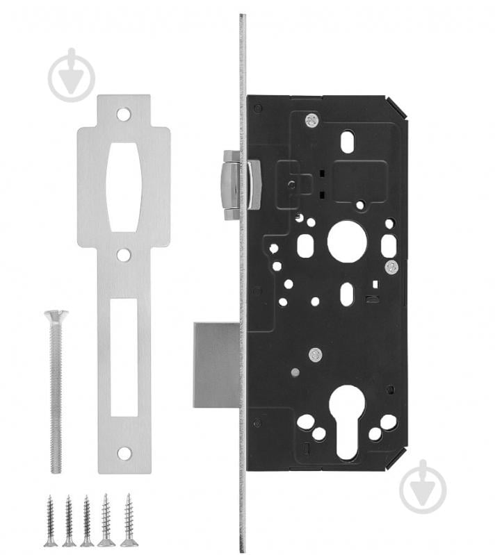 Дверний замок вхідний SANTOS 1-WAY DIN 712 SS UNIV BS50мм 72 мм нержавіюча сталь - фото 4