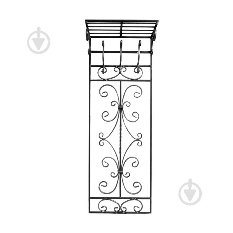Вішалка з гачками Артдеко 68.030 настінна кована на 3 гачка 1450х515 мм - фото 1