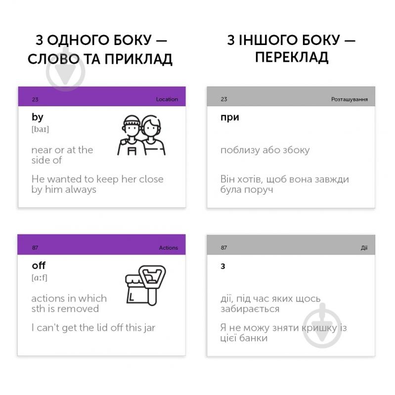 Картки навчальні «English Student - Prepositions (105)» 9786177702732 - фото 2