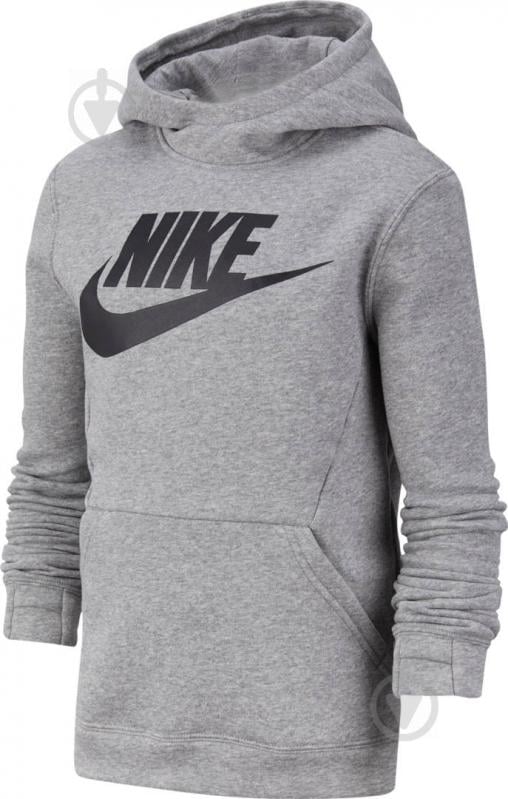 Джемпер Nike B NSW PO HOODIE CLUB FLC HBR BV0783-063 сірий - фото 1