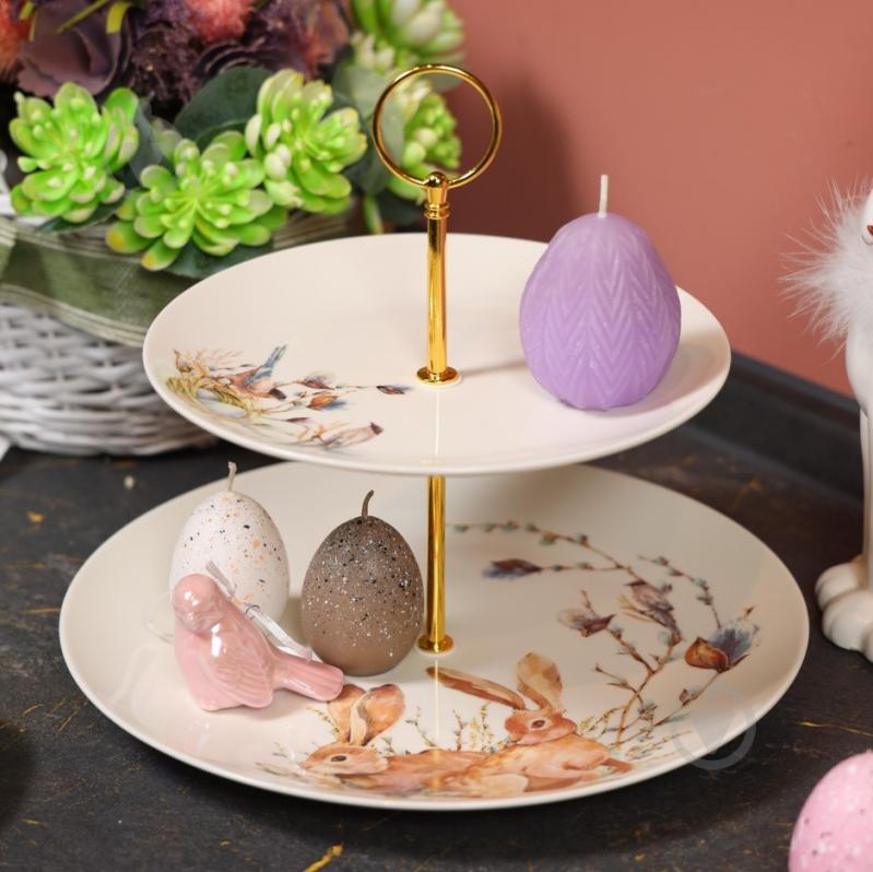 Блюдо Lefard двухъярусное Easter time 21/27 см 	985-232 - фото 3
