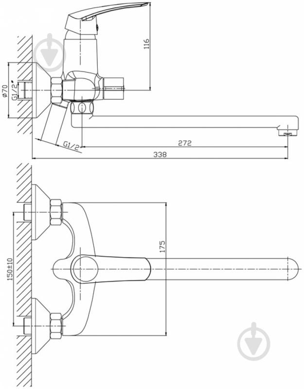 Смеситель для ванны Mixxen Грация MXH1004NK - фото 2
