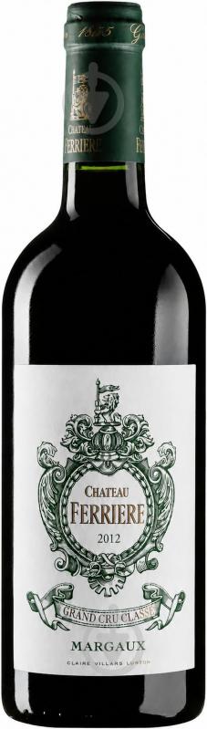 Вино Chateau Ferriere сухое красное 2012 0,75 л - фото 1 Вино Chateau Ferriere сухое красное 2012 0,75 л - фото 1