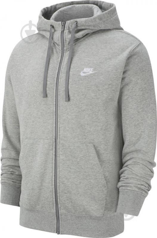 Джемпер Nike M NSW CLUB HOODIE FZ FT BV2648-063 р. S сірий - фото 1