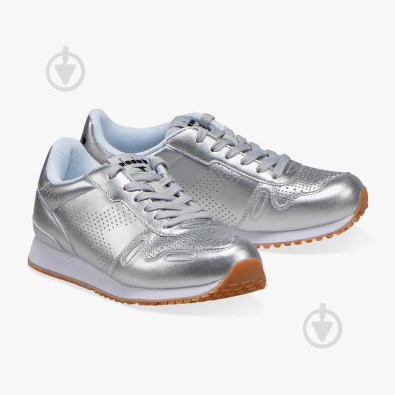Кроссовки женские демисезонные Diadora TITANWNMETALLIC 501.17482390001 р.39 серебряные - фото 4