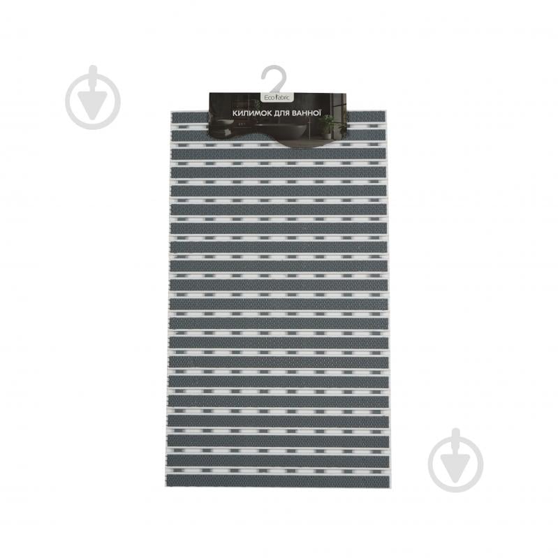 Килимок для ванної Eco Fabric Смужка 69х40 см сірий - фото 1 Килимок для ванної Eco Fabric Смужка 69х40 см сірий - фото 1