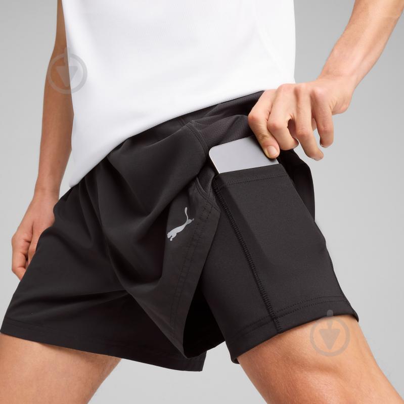 Шорты Puma M RUN VELOCITY 2IN1 SHORT 52661101 р. XL черный - фото 4 Шорты Puma M RUN VELOCITY 2IN1 SHORT 52661101 р. XL черный - фото 4