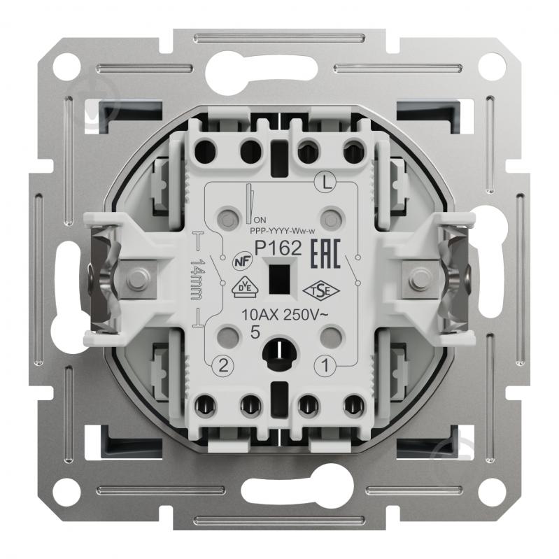 Вимикач двоклавішний Schneider Electric Asfora без підсвітки сталь EPH0300162 - фото 3