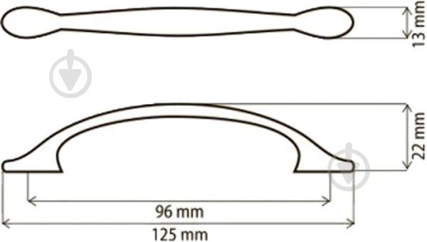 Мебельная ручка скоба DC SS 6526 G5 96 мм матовый никель - фото 2