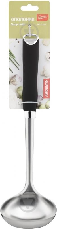 Половник Ardesto Gemini 31,5 см черный с нержавеющей сталью AR2121SB - фото 2