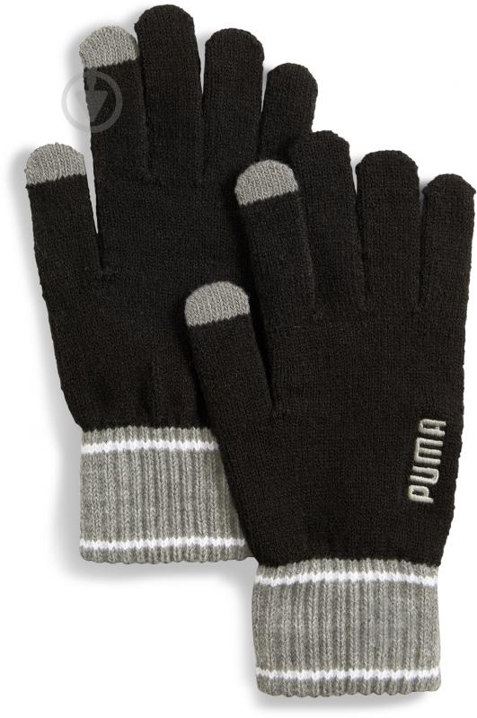 Варежки Puma PUMA Knit Gloves 04177204 р.M /черный - фото 1