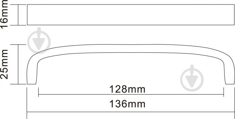 Меблева ручка скоба DC UN 4504 128 мм хром - фото 3