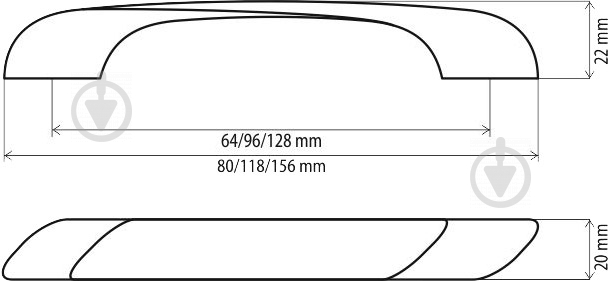 Мебельная ручка скоба DC UN 9206 128 мм матовый никель - фото 4