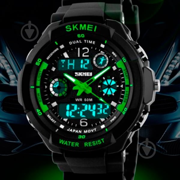 Наручные часы мужские S-Shock Green 0931 Skmei - фото 3