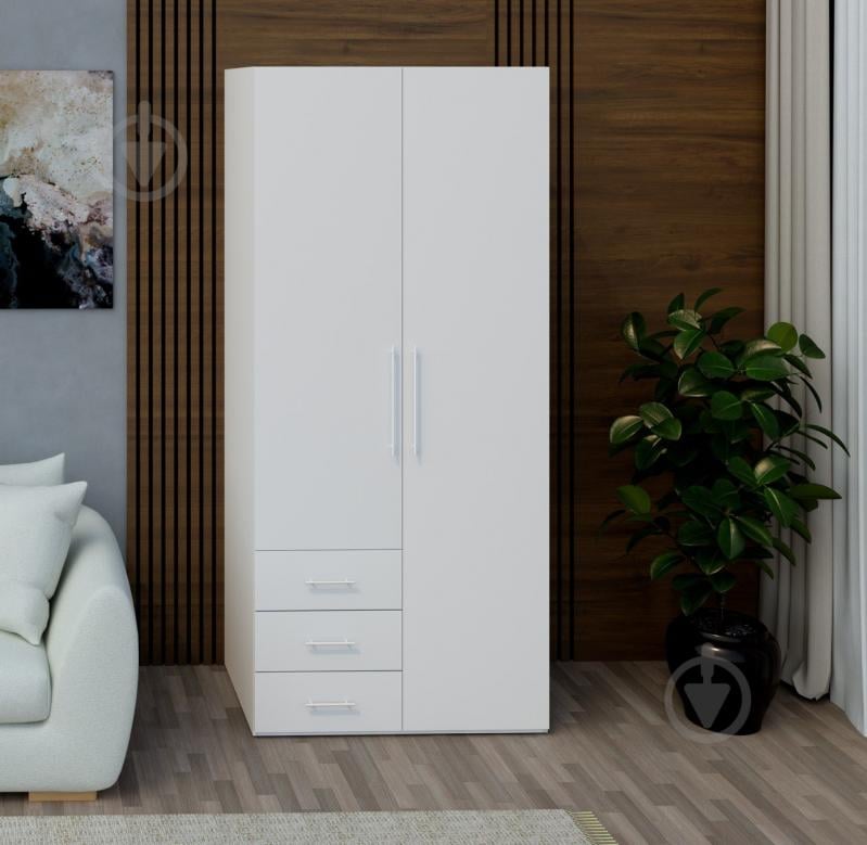 Шафа Світ Меблів Crystal 2250х1000х600 мм німфея альба - фото 1 Шафа Світ Меблів Crystal 2250х1000х600 мм німфея альба - фото 1