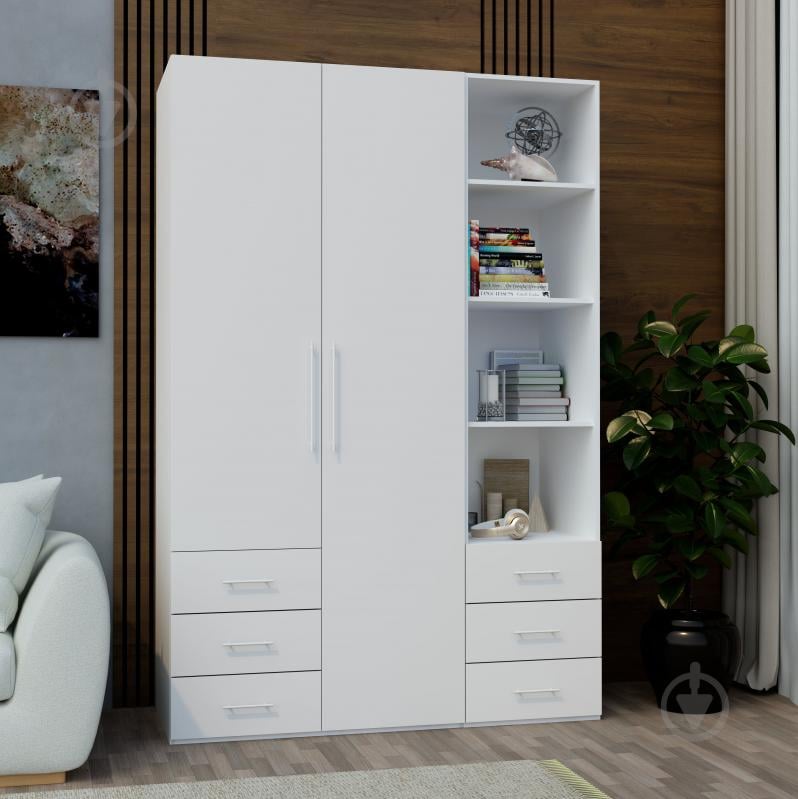 Пенал Світ Меблів Crystal 2250х500х600 мм німфея альба лакований білий - фото 6 Пенал Світ Меблів Crystal 2250х500х600 мм німфея альба лакований білий - фото 6