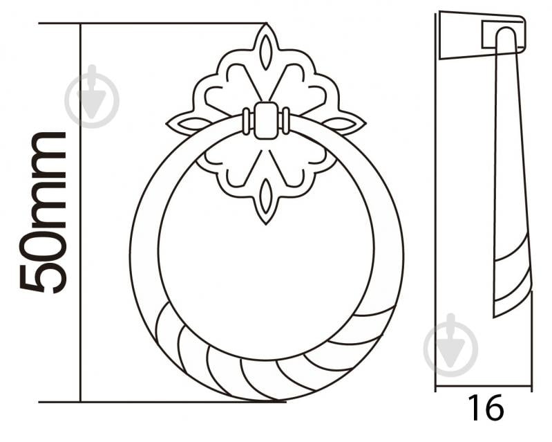 Меблева ручка кнопка DC К-130 G4 бронза - фото 3