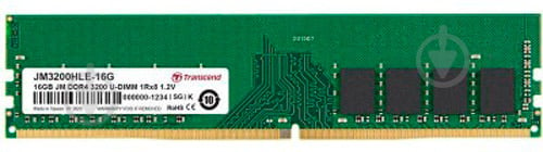 Оперативна пам'ять Transcend DDR4 SDRAM 16 GB (1x16GB) 3200 MHz (JM3200HLE-16G) JetRam - фото 1