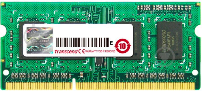 Оперативная память Transcend SODIMM DDR3 2 GB (1x2GB) 1600 MHz (JM1600KSN-2G) JetRam - фото 1