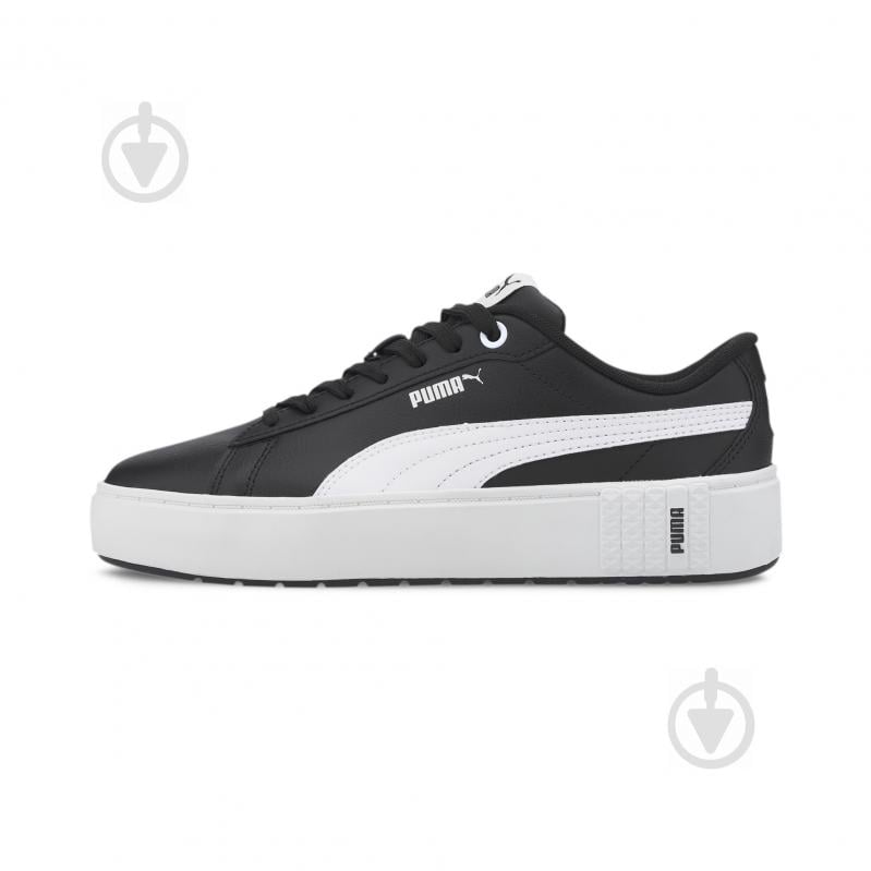 Кроссовки женские зимние Puma PUMA Smash Platform v2 L 37303504 р.36 черные с белым - фото 1