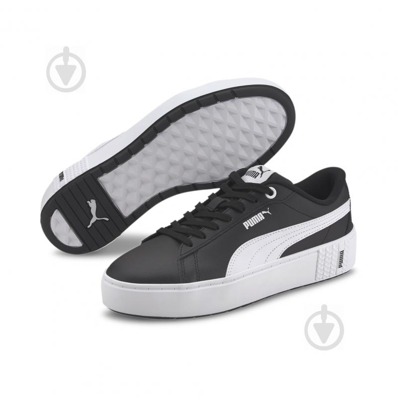 Кроссовки женские зимние Puma PUMA Smash Platform v2 L 37303504 р.36 черные с белым - фото 2