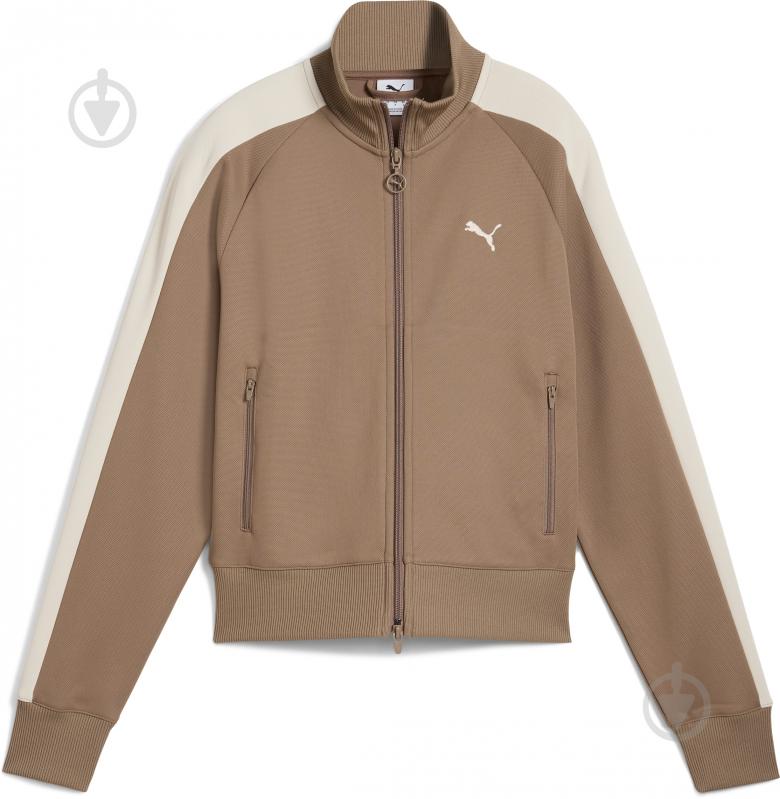 Джемпер Puma T7 ALWAYS ON Short Track Jacket 62979693 р.L коричневий - фото 1 Джемпер Puma T7 ALWAYS ON Short Track Jacket 62979693 р.L коричневий - фото 1