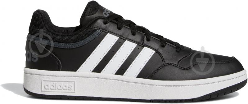 Кроссовки мужские демисезонные Adidas HOOPS 3.0 GY5432 р.40 2/3 черные с белым - фото 1