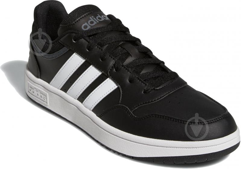 Кроссовки мужские демисезонные Adidas HOOPS 3.0 GY5432 р.40 2/3 черные с белым - фото 3