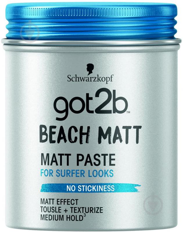 Моделирующая паста Schwarzkopf Got2b Beach Matt 100 мл - фото 1