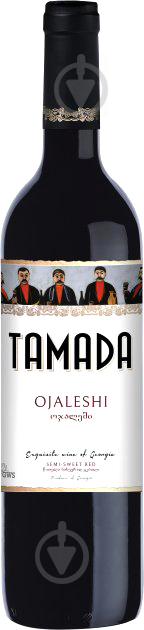 Вино TAMADA Оджалеші червоне напівсолоке 11-14.5% 0,75 л - фото 1