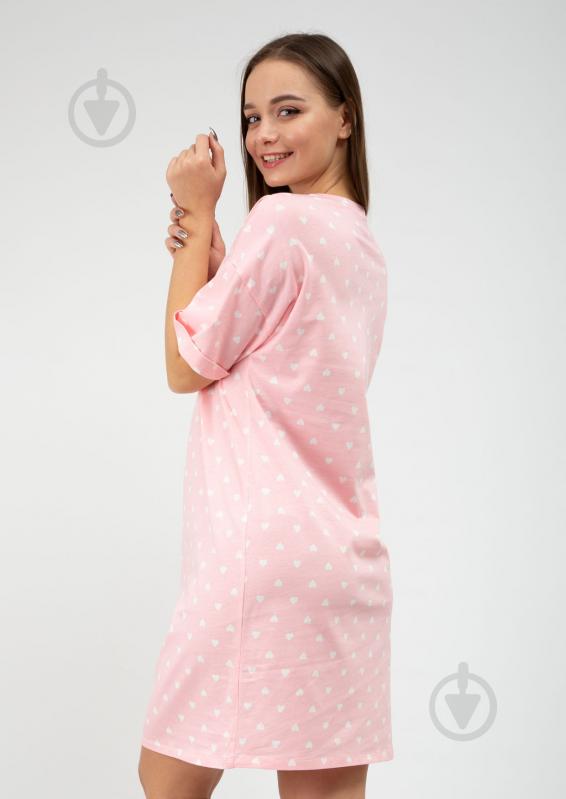 Нічна сорочка Roksana LITTLE HEART №1403/12528 р.XL білий із рожевим - фото 2