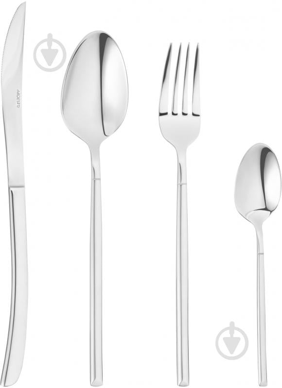 Набор столовых приборов Ardesto Black Mars Monza 24 шт. серебряный AR0724MS - фото 1 Набор столовых приборов Ardesto Black Mars Monza 24 шт. серебряный AR0724MS - фото 1