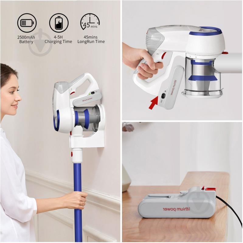 Пилосос акумуляторний JIMMY Cordless vacuum cleaner Xiaomi JV53 Lite blue - фото 17