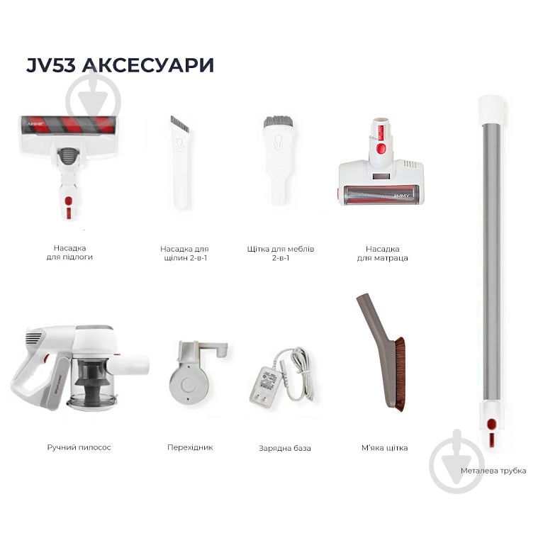 Пилосос акумуляторний JIMMY Cordless vacuum cleaner Xiaomi JV53S silver - фото 2