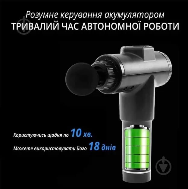 Перкуссионный ручной массажер Inspire 6608 24W 1800mAh - фото 4