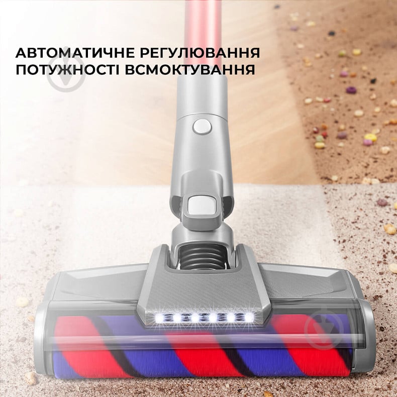 Пылесос аккумуляторный JIMMY Cordless vacuum cleaner Xiaomi H9 FLEX grey/red - фото 3