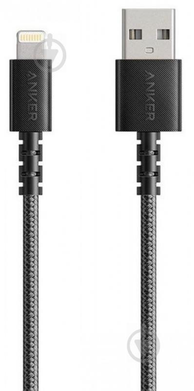 Кабель Anker Lightning - USB Type-C 1,8 м черный (A8013H11) - фото 2