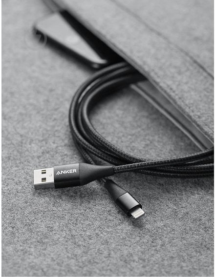 Кабель Anker Lightning - USB Type-C 1,8 м чорний (A8453H11) - фото 4