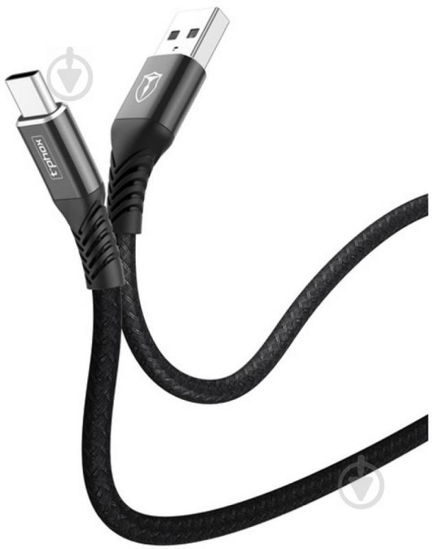 Кабель T-PHOX USB Type-C – USB 2 м чорний (T-C814(2) black) - фото 2