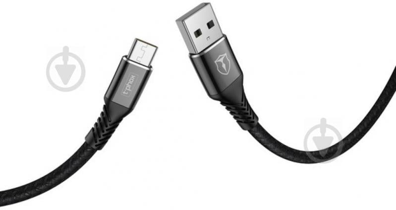 Кабель T-PHOX USB Type-C – USB 2 м чорний (T-C814(2) black) - фото 3