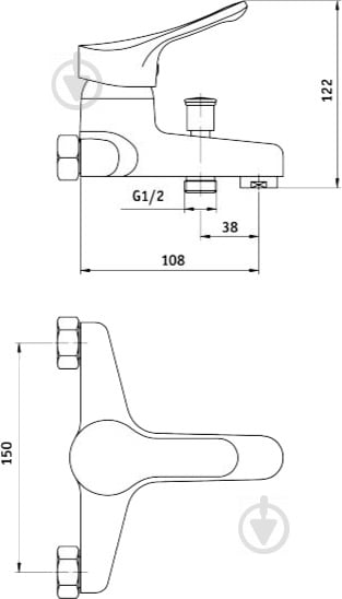 Смеситель для ванны Deante Joko BOJ 010M - фото 4