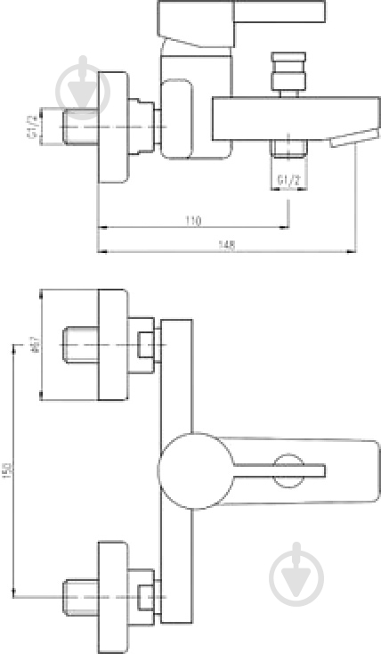 Смеситель для ванны Deante Ginger BDG 010M - фото 2