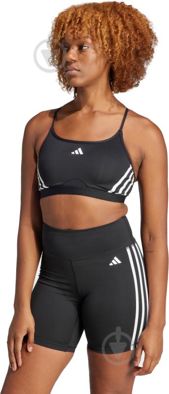 Бра Adidas AERCT LS 3S BRA IQ3354 р.M черный - фото 1