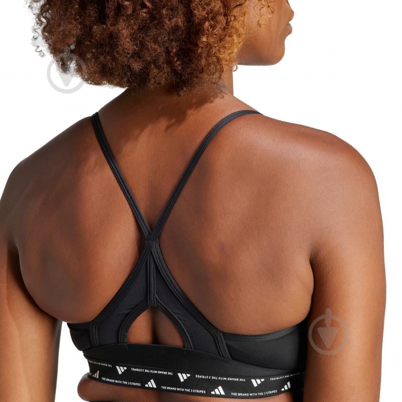 Бра Adidas AERCT LS 3S BRA IQ3354 р.M черный - фото 4