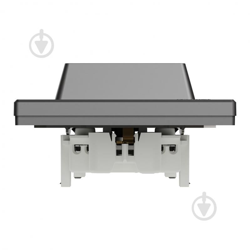 Розетка подвійна із заземленням Schneider Electric Asfora без шторок без кришки антрацит EPH9900171 - фото 8