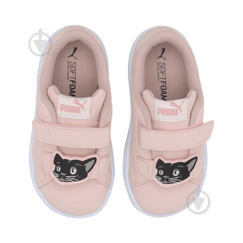 Кроссовки для девочек Puma Puma Smash v2 Animals V Inf 37318602 р.37,5 розовые - фото 6