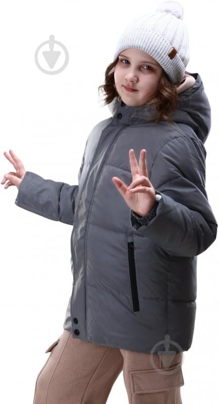 Куртка-пуховик для хлопчиків HW р.152-158 сірий REFLECTIVE JACKET - фото 3 Куртка-пуховик для хлопчиків HW р.152-158 сірий REFLECTIVE JACKET - фото 3