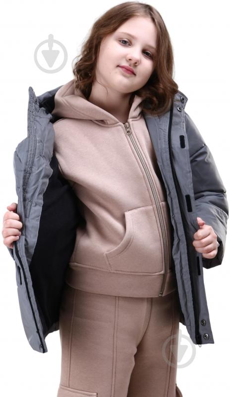 Куртка-пуховик для хлопчиків HW р.152-158 сірий REFLECTIVE JACKET - фото 2 Куртка-пуховик для хлопчиків HW р.152-158 сірий REFLECTIVE JACKET - фото 2