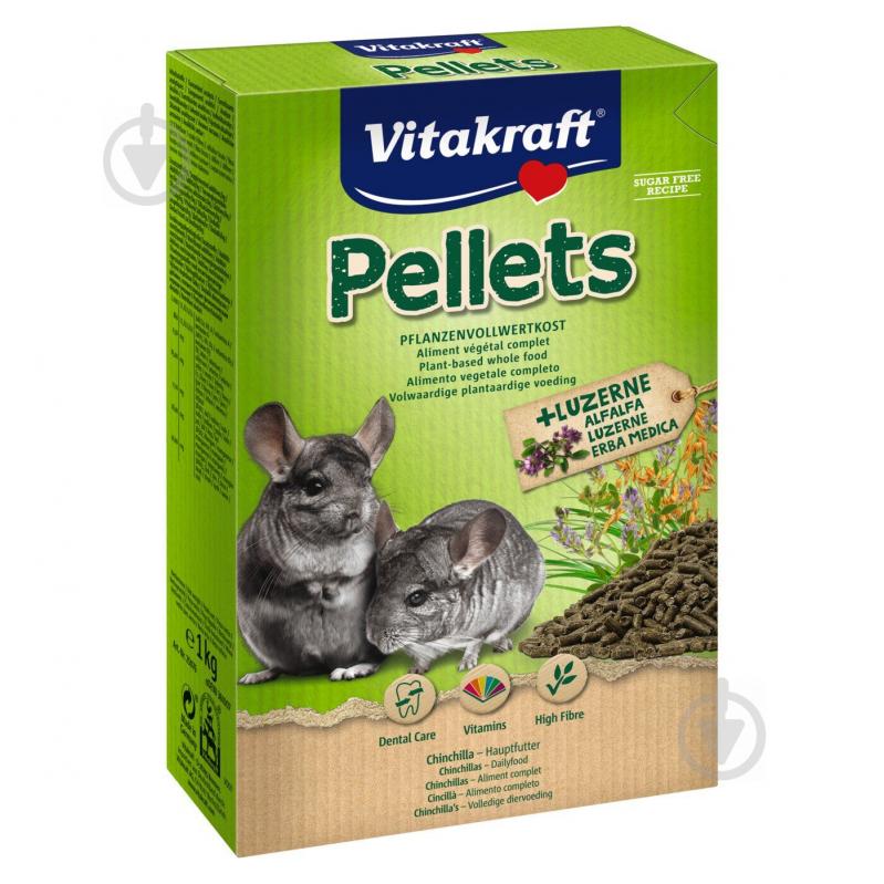 Корм Vitakraft Pellets для шиншил 1 кг 25076 - фото 1